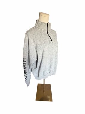 Taylor Swift The Eras Tour Quarter Zip Gray Womens Sweatshirt Sz Lrg